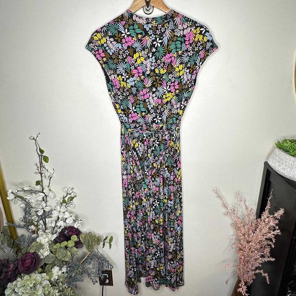 BODEN Eleanor Jersey Midi Dress Floral Jungle Sz 6 Regular $150 {3V45} - Picture 4 of 6